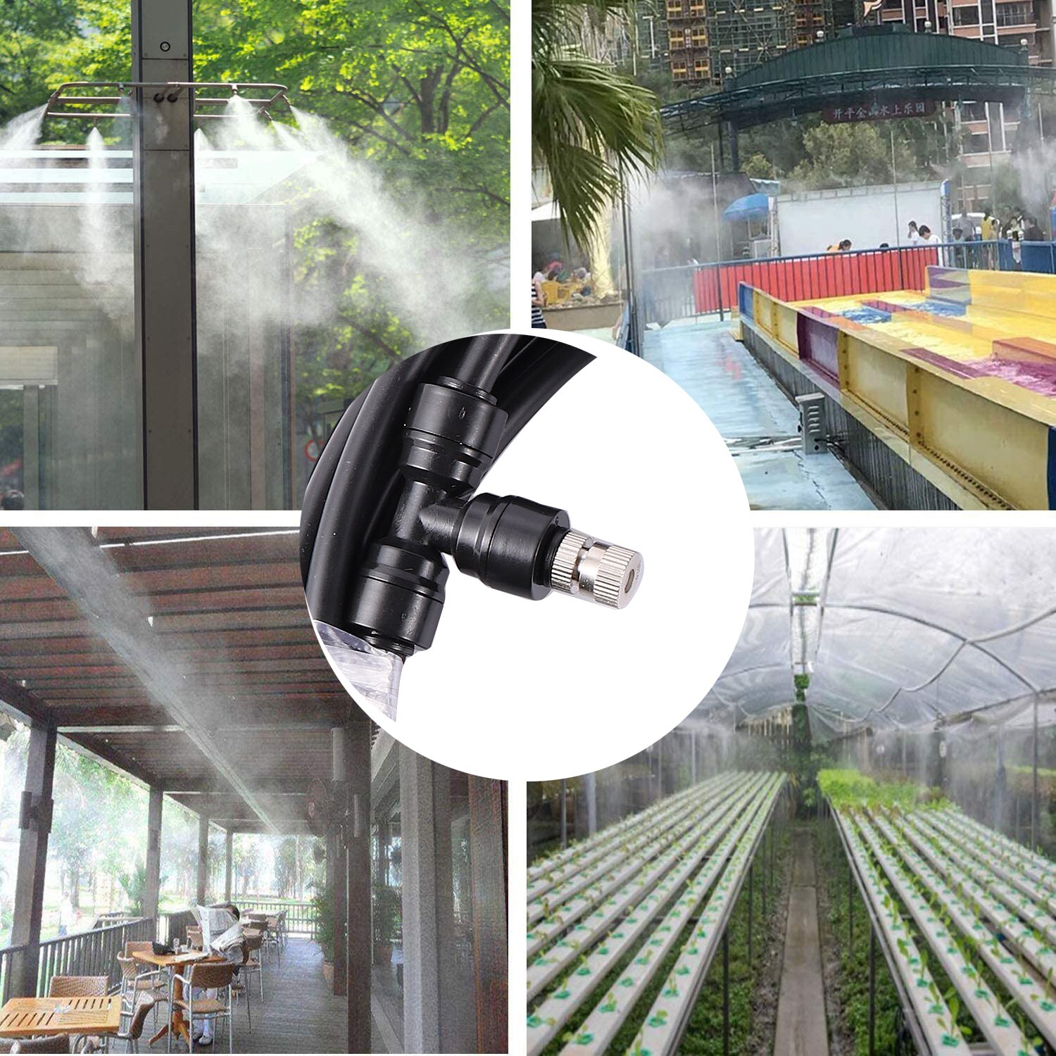 7m/10m/13m/16m/19m fajka wodna, na trawnik ogrodowy układ chłodzenia atomizacji 0.2mm/0.3mm0.4mm/0.5mm mgła wodna system natryskowy robić nawadniania