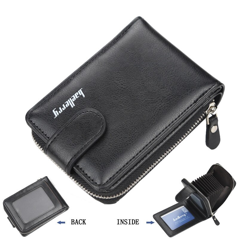 Baellerry Many Departments Credit Card Holder Wallet Men Leather Cardholder Purse Extendable Business Card Case Purses