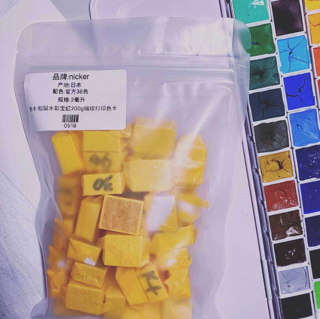 Pigmento à prova d&#39; água 36 cores embalagem plástica pintura de cor d&#39; água