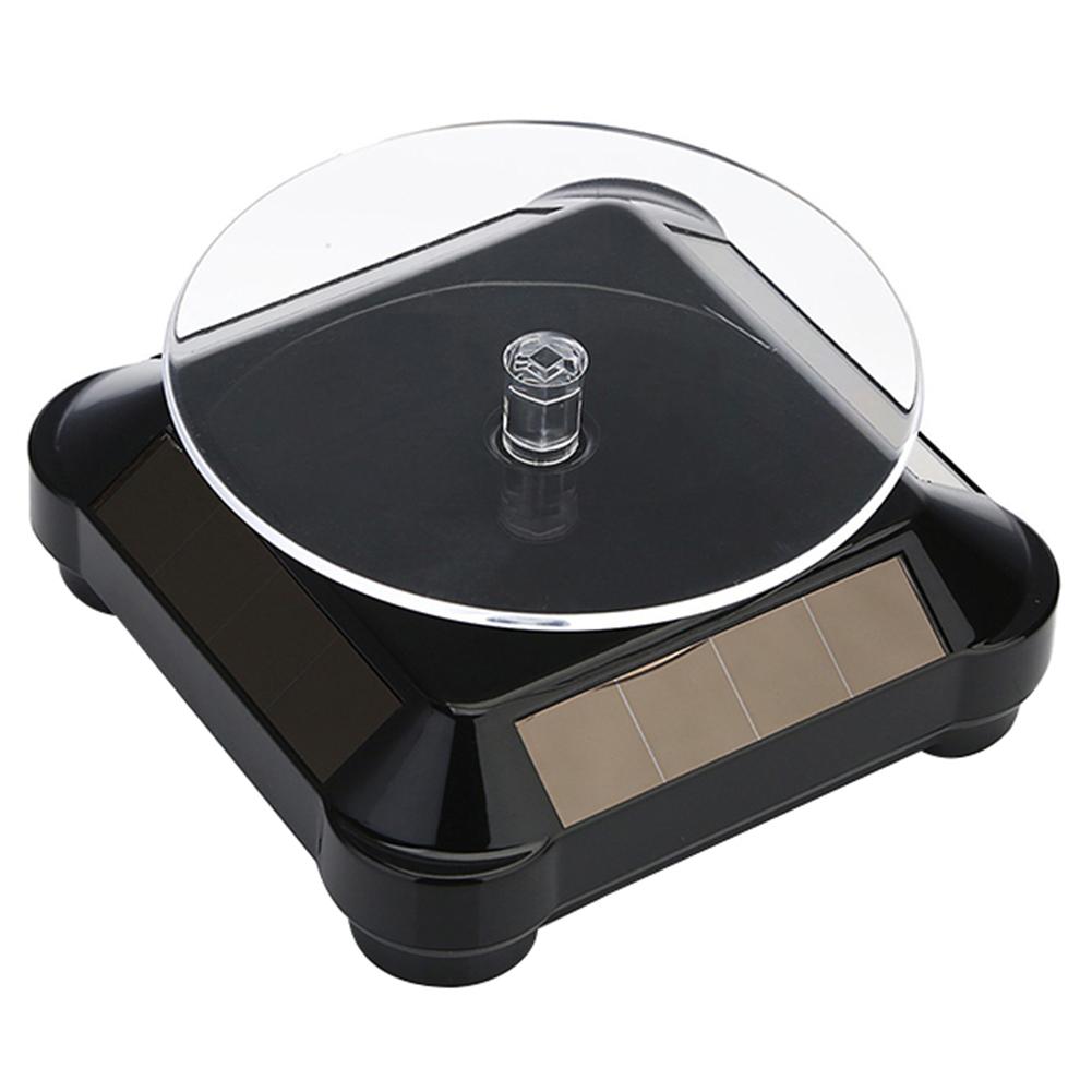 360 grad Solar- Schmuck Veranstalter Schaufenster Plattenspieler Uhr Telefon Schmuck Dreh Halfter Ring Schmuck fallen Kasten