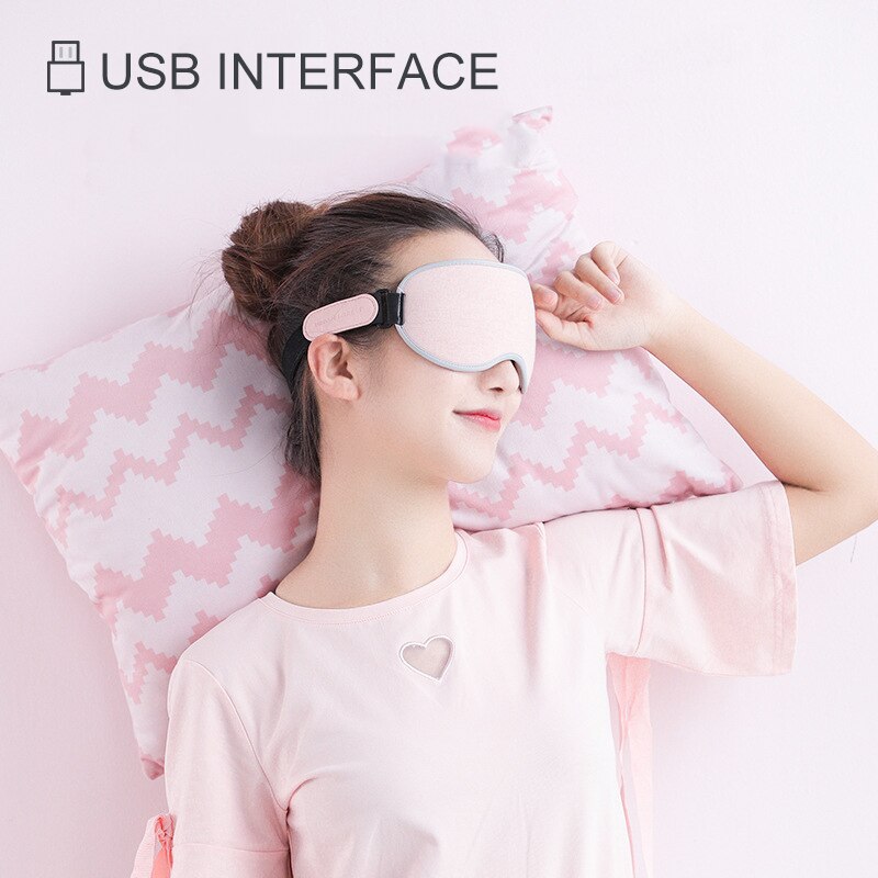 Mascarilla de vapor eléctrico con USB, máscara de algodón para los ojos, Control de temperatura, almohadillas para los ojos