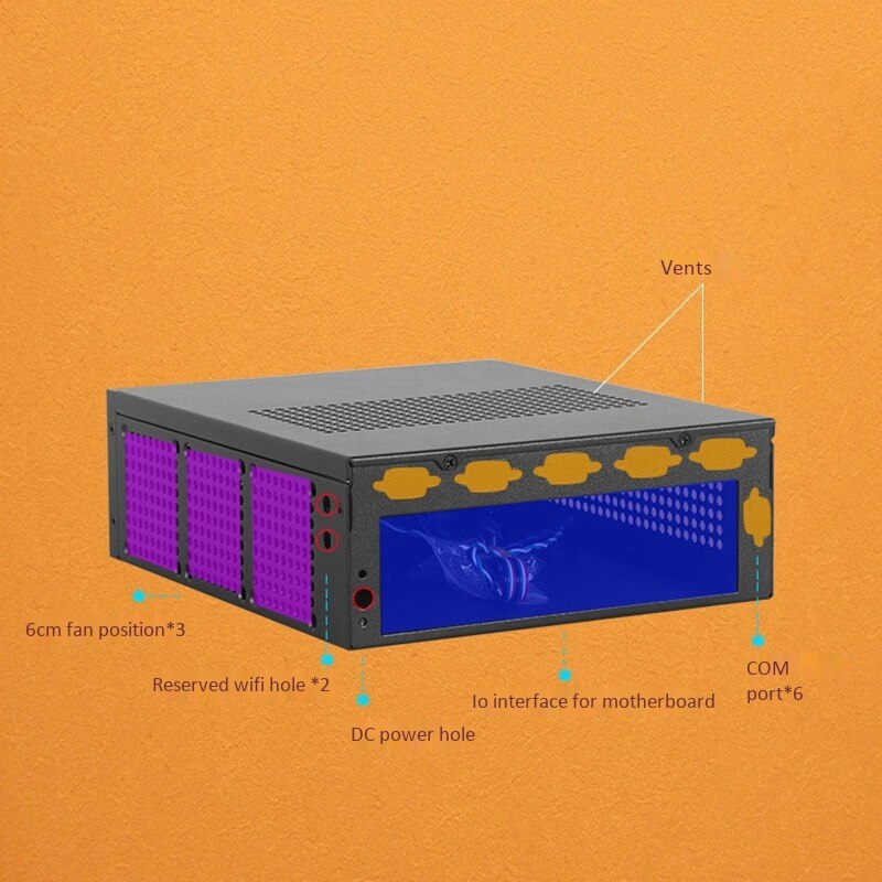 Mini Chassis orizzontale Computer Gaming Pc Desktop Chassis