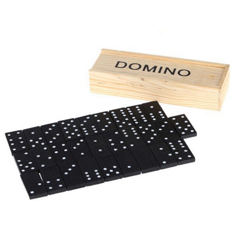 28 Stks/set Houten Domino Blokken Board Game Reizen Grappig Tafel Game Domino Speelgoed Voor Kid Kinderen Educatief Speelgoed Domino Blokken