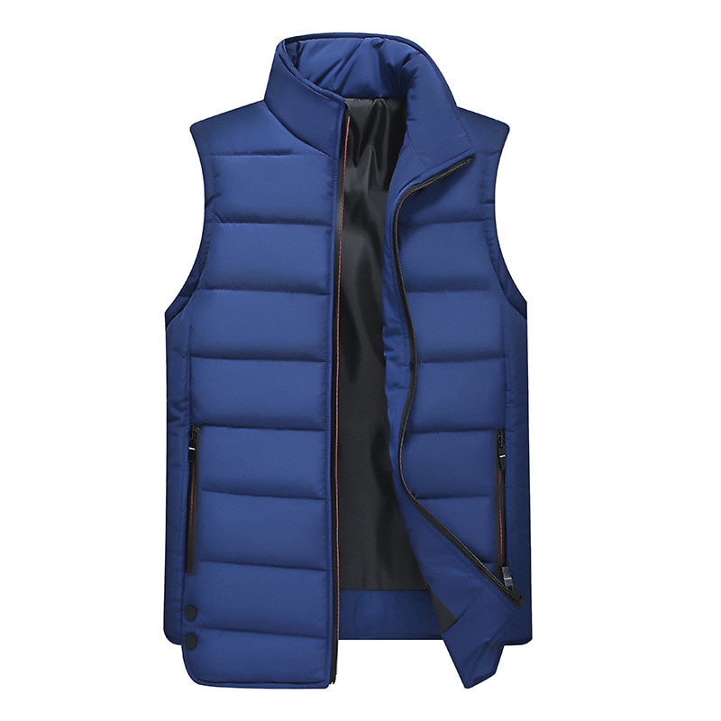Hiver gilet bas vestes sans manches hommes gilet épaississement hauts survêtement pardessus grande taille M L XL XXL XXXL rouge jaune