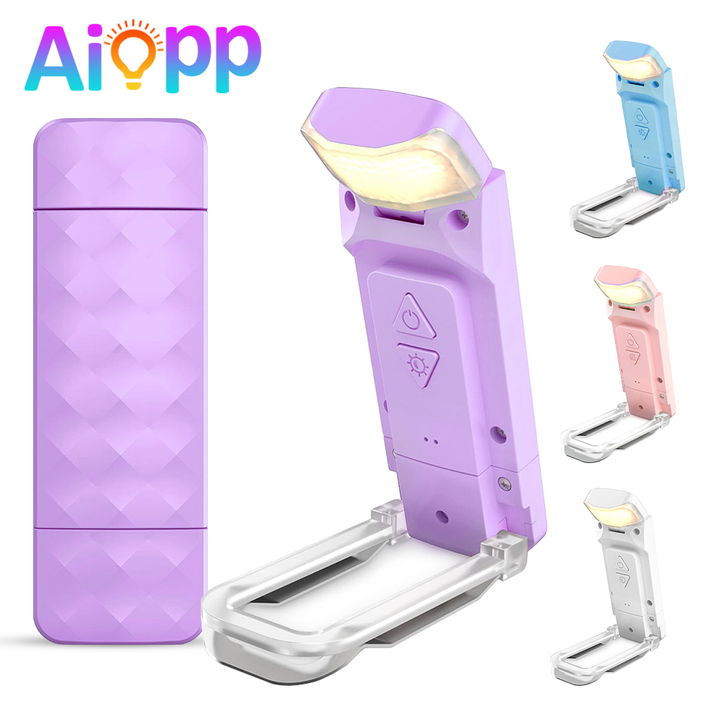 Leselampe, Buchklemme, augenfreundliche Bettleselampe mit 3 Farben und 5 dimmbaren Helligkeiten, wiederaufladbare Buchlampe, Buchre