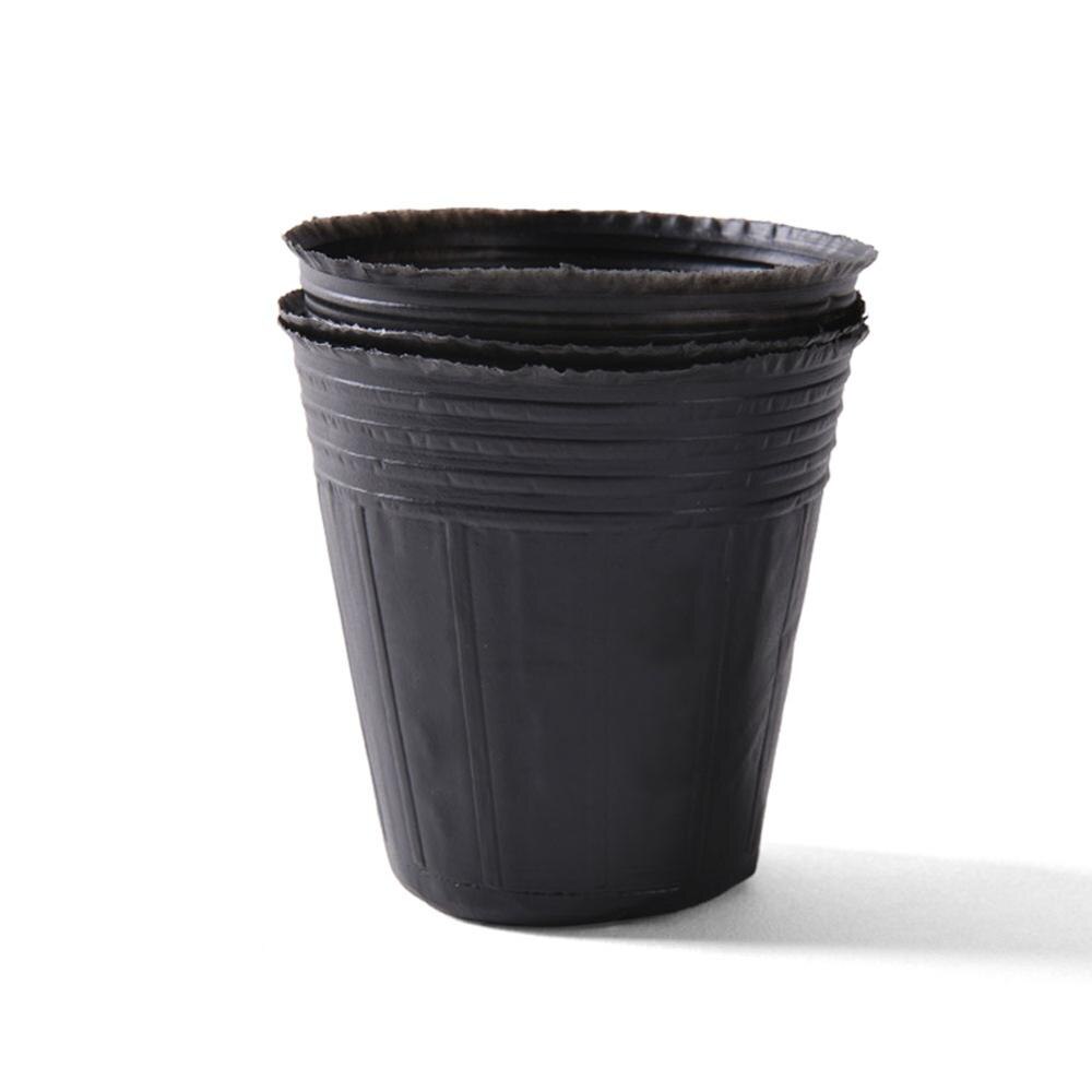 100 X Round Nutritional Black Plastic Nursery Pots... – Vicedeal
