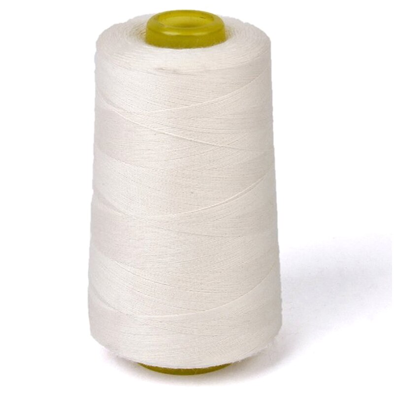 Unbleached cotton sewing thread for sewing machine (white): Default Title