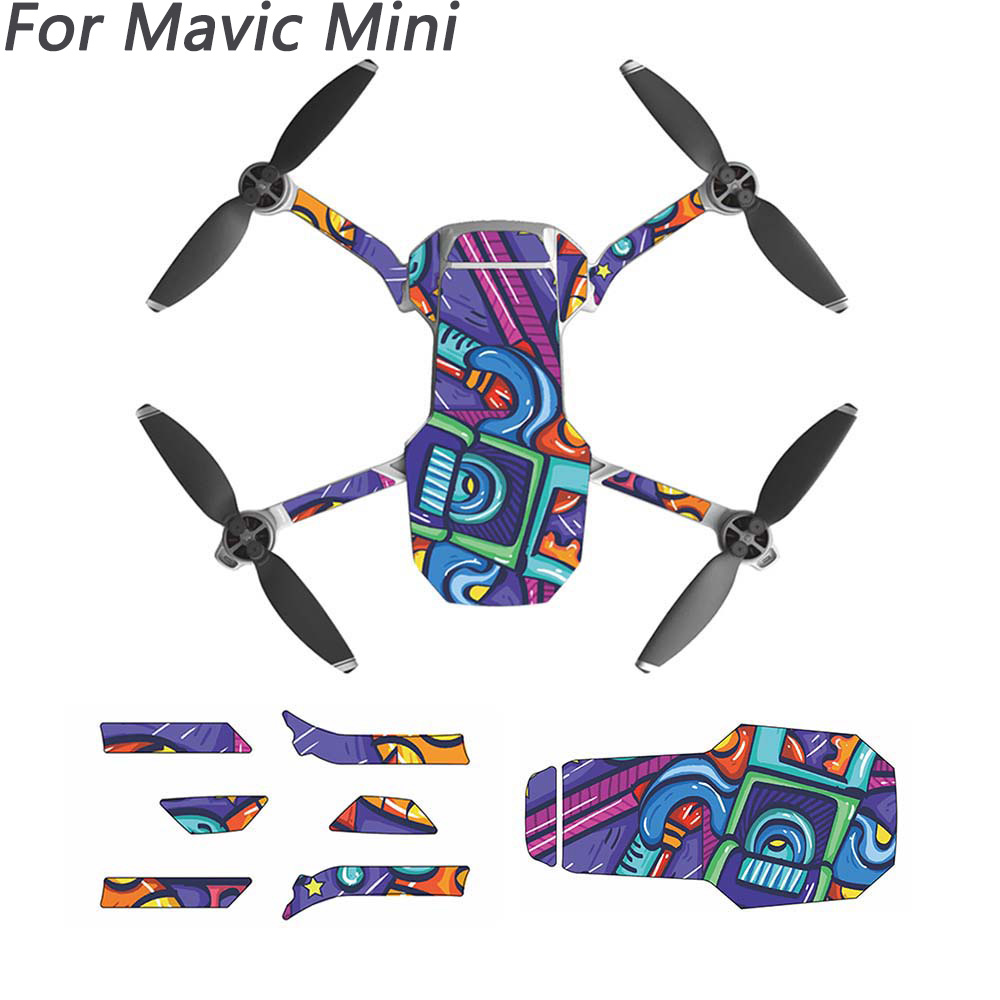 Voor Mavic Mini Sticker Gladde Beschermende Film Pvc Sticker Afstandsbediening Scratch Sticker Volledige Cover Skin Drone Accessorie