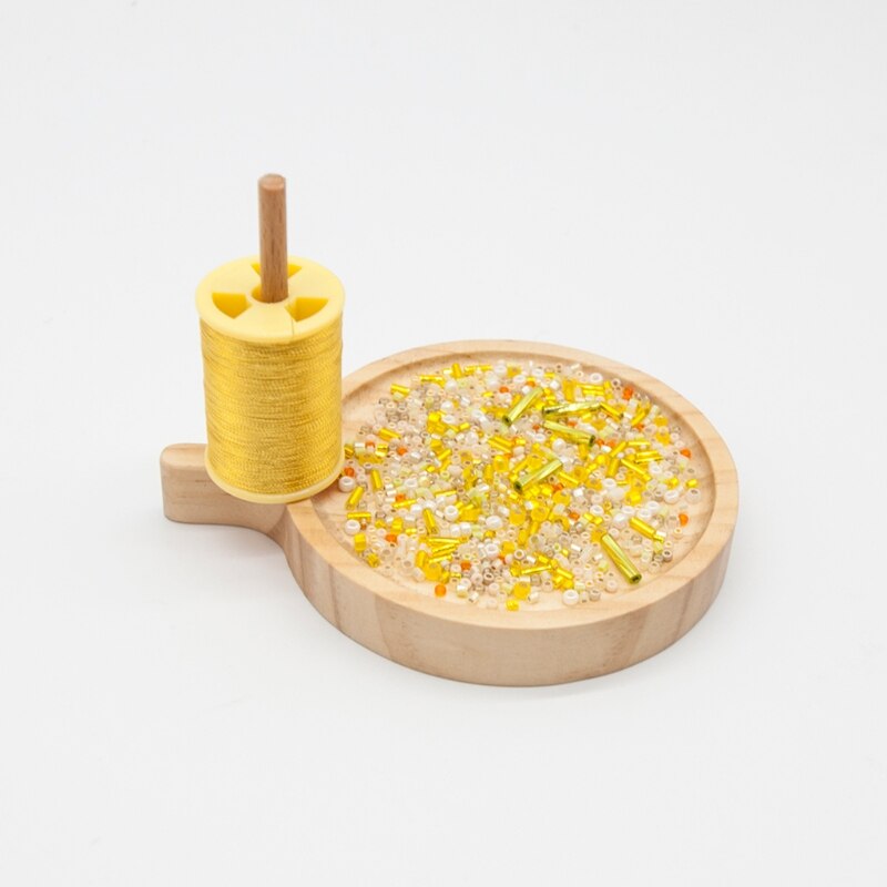 Houten Kraal Weefgetouw Kit Ronde Weven Kralen Kralen Diy Breien Machine Board Organizer Tray Ambachten J60C