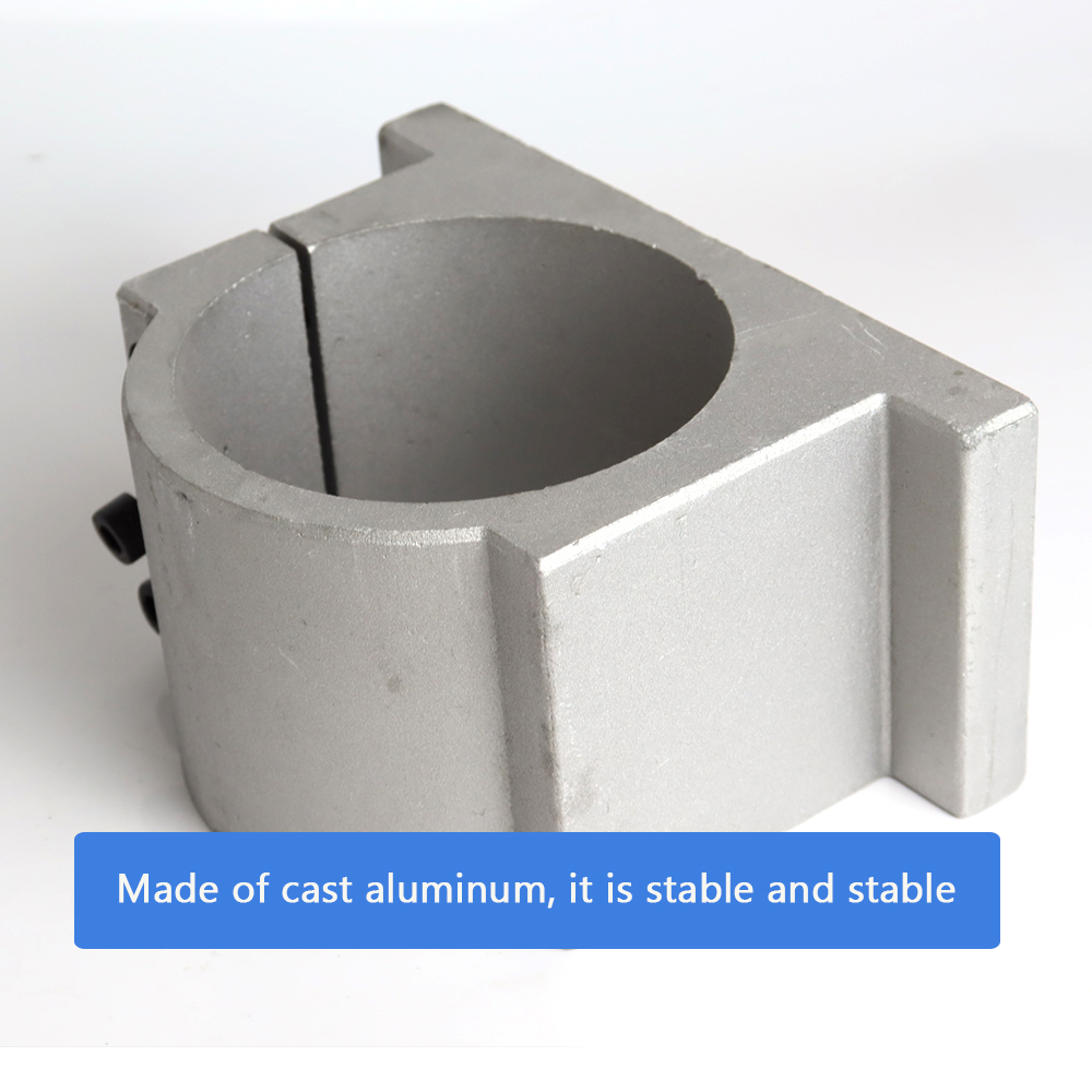 Support de moteur de broche en aluminium moulé pour gravure CNC, 52mm/65mm /80mm /100mm, diamètre de la broche de la fraiseuse