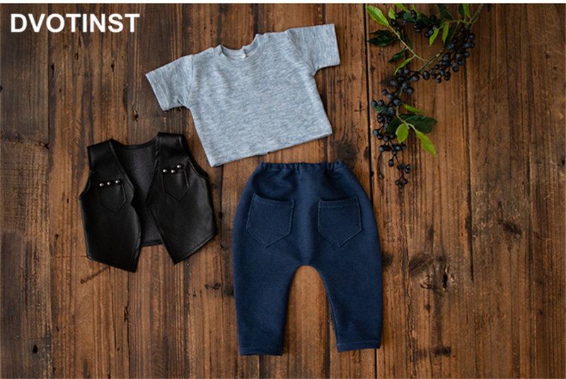 Dvotinst-Accesorios de fotografía para recién nacidos, trajes de caballero para bebés, conjunto de ropa de vaquero, accesorios de fotografía, utilería para sesión de fotos en estudio: Default Title