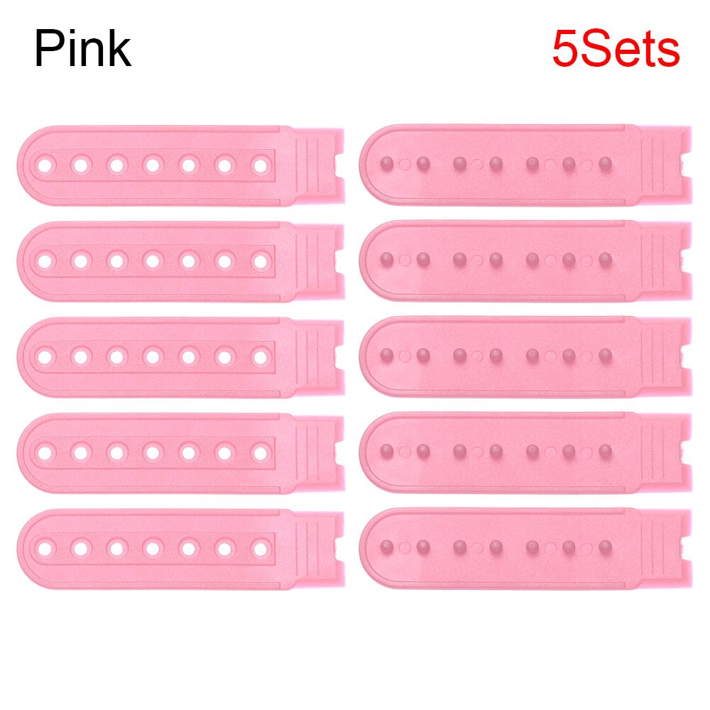 5Sets Hysterese Strap Ersatz mit 7 Löcher Bunte Hut Reparatur Verschluss Schnalle Clip Extender für Baseball Kappe Hut Zubehör: Pink