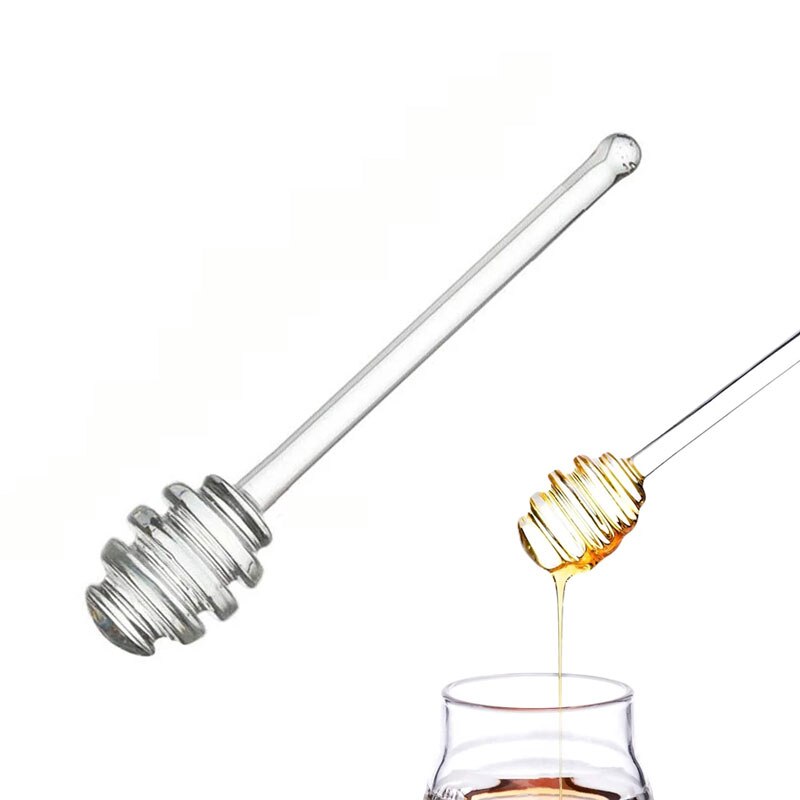Verkoper Honing Kam Stok Klassieke Glas Honing Dipper Met Comfortabele Handgreep