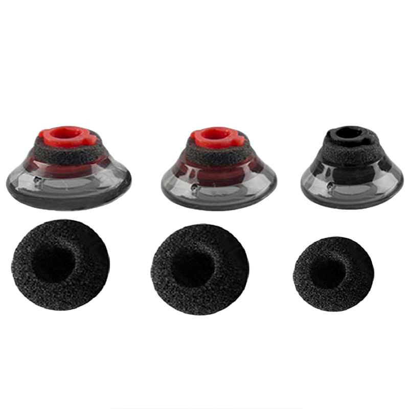 Almohadillas de silicona suave para auriculares Plantronics Voyager 5200, tapones para los oídos transparentes, espuma negra