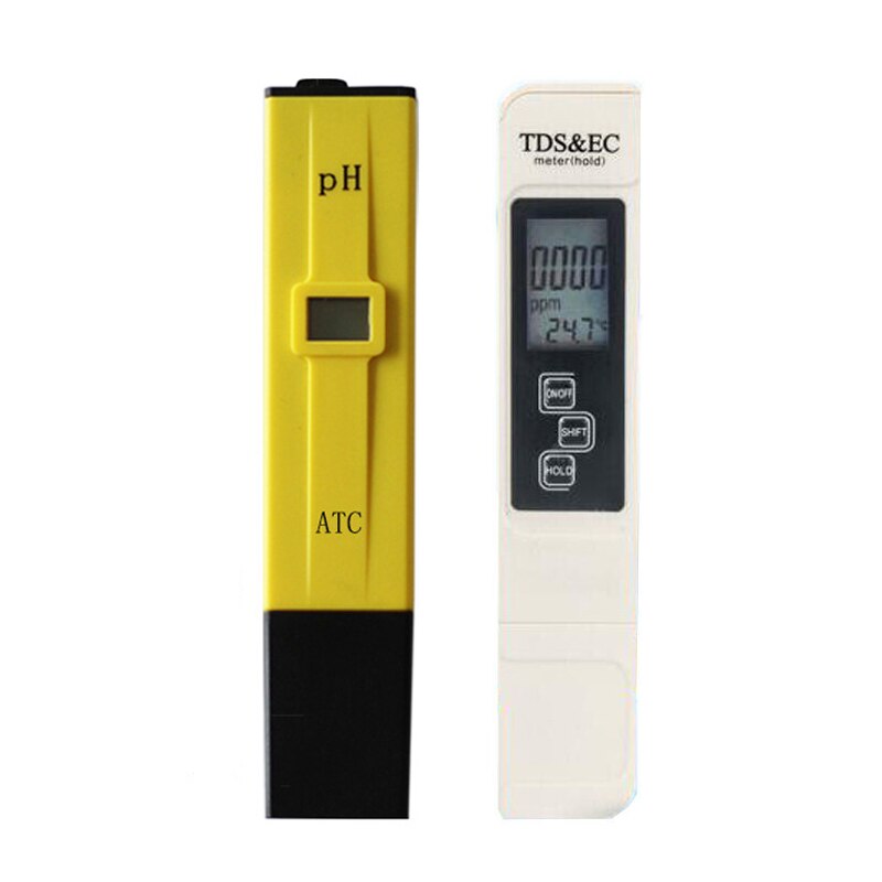 3 ensemble de Test de de l'eau numérique Portable TDS mètre 0-14 testeur de PH EC mesure de conductivité stylo outil de Test de pureté de l'eau potable: PH  EC Meter
