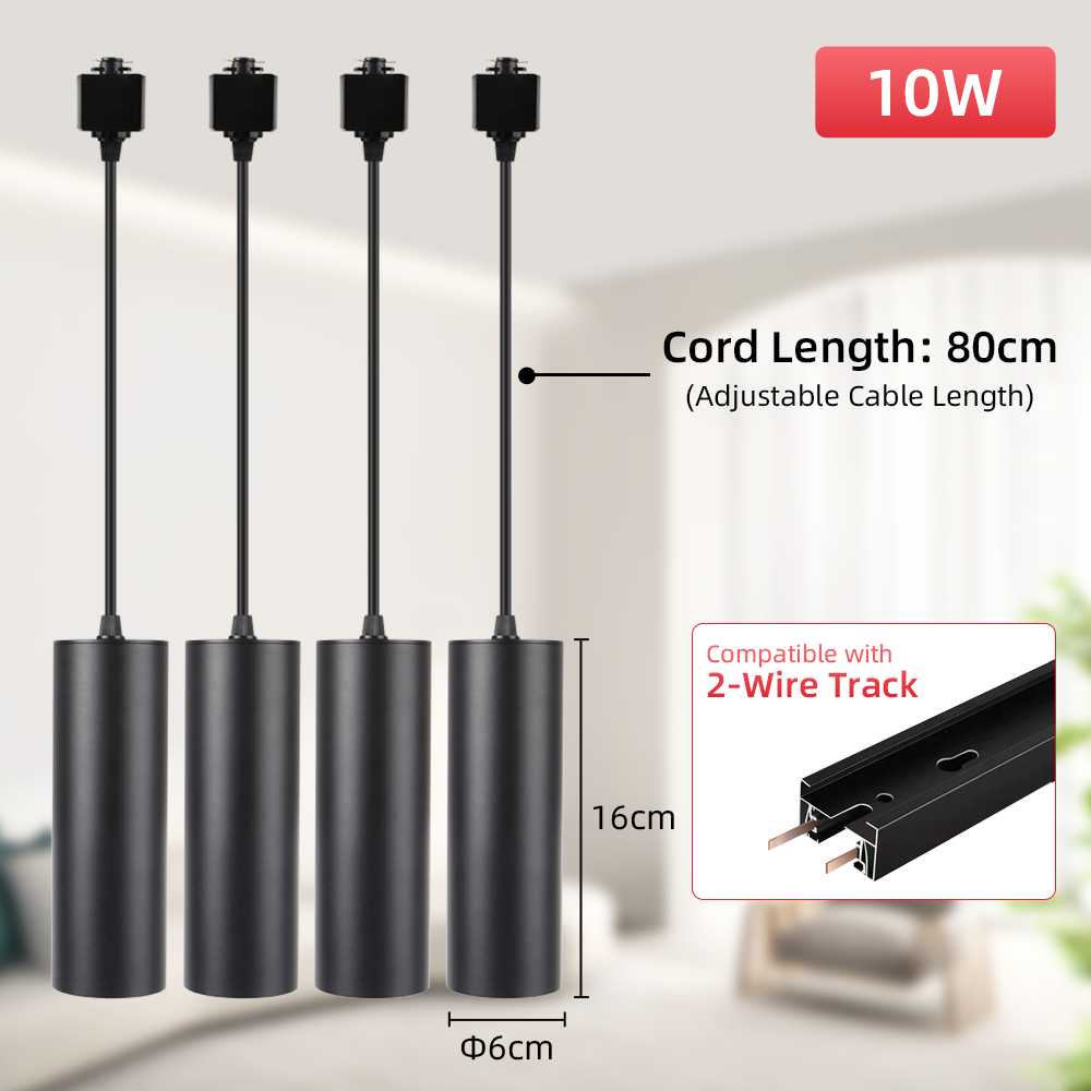 Led Track Hanglamp Plafondlamp 10 W/15 W Spot Verlichting 110 V 220 V Rail Verlichting Hanglamp voor Keuken Woonkamer Slaapkamer: Licht Geel / Black
