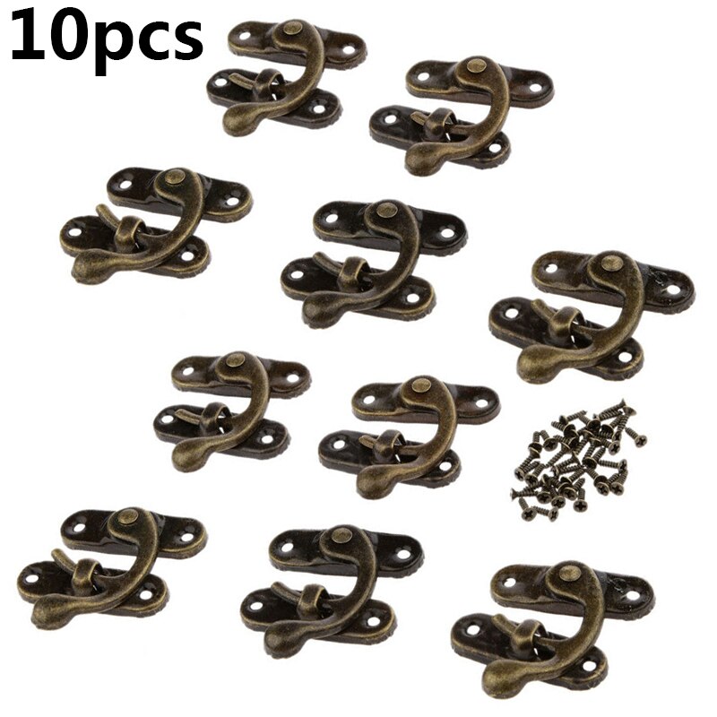 Wood Lock Latch Clasp Fixing Screw Right Hook Jewelry Accessories Mini