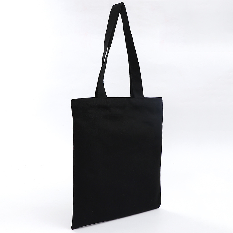 XINGMING solid balack reusable shopping bags women men tote canvas bag eco cloth bags Multiple sizes