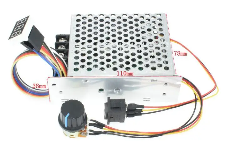 Digitale Display 0 ~ 100% verstelbare DC 10-50 V 40A DC Motor Speed Controller PWM 12 V 24 V 48 V 2000 W MAX 60A Omkeerbaar