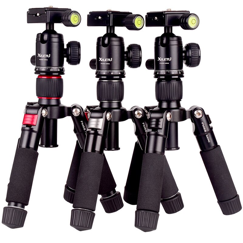 Cadiso  fm5s bärbart tripod lätt resestativ bordsskiva video mini stativ med 360 graders kulhuvud för kamera dslr