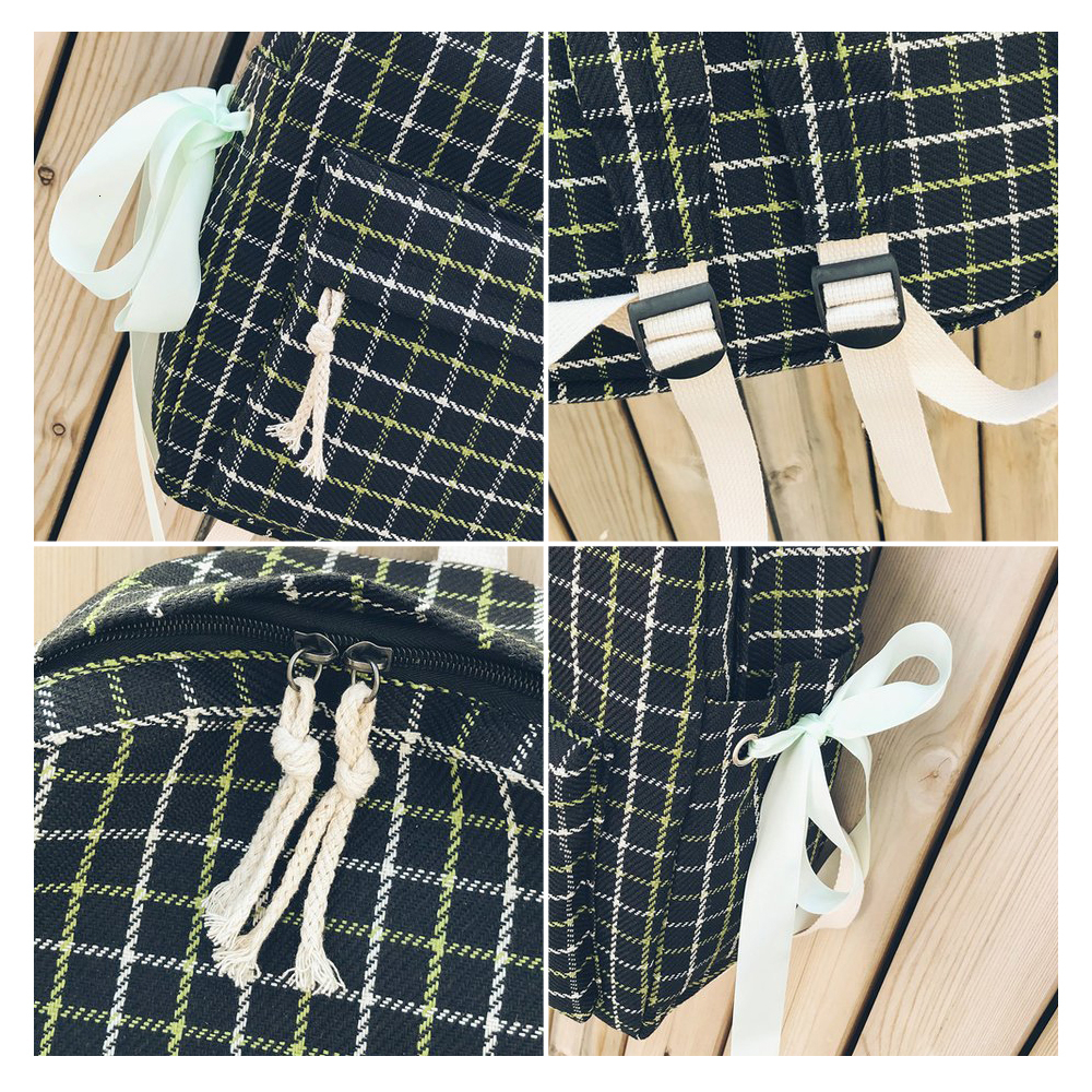 Ttou Mode Vrouwen Rugzak Student Meisje Schooltas Reistas Plaid Stijl Schoudertas Voor Vrouwen Rugzak Rugzak Knapzak