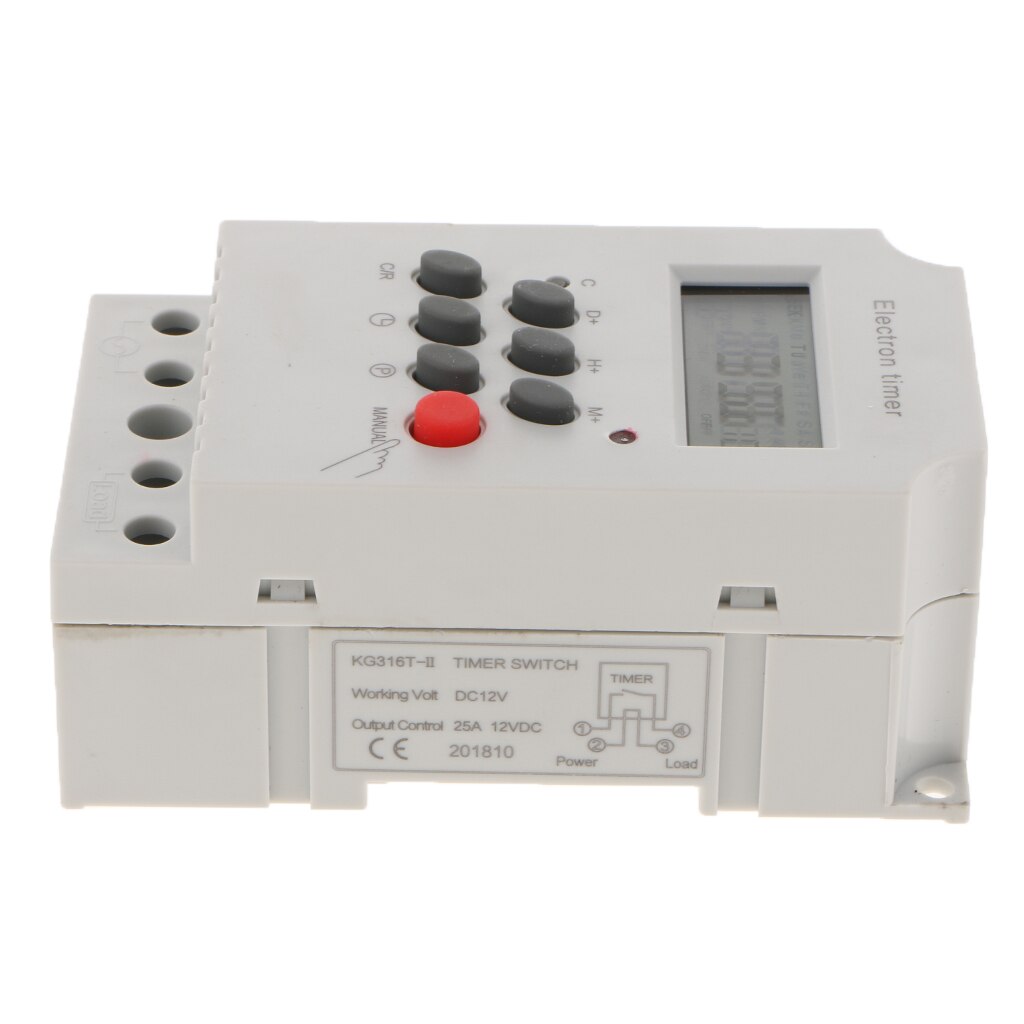 7 Dagen 24H Programmeerbare Lcd Digitale Relais Timer Schakelaar Mini Tijdrelais Ac/Dc 12V