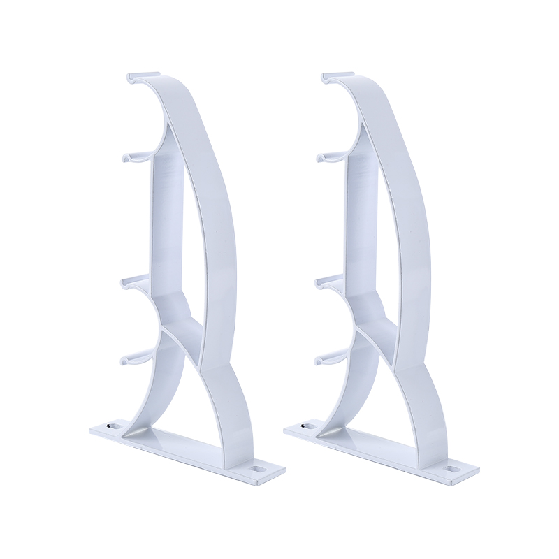 Coshar Lot De 4 Supports De Tringle De Placard - Blanc - Diamètre 28 Mm - Avec Vis Et Chevilles
