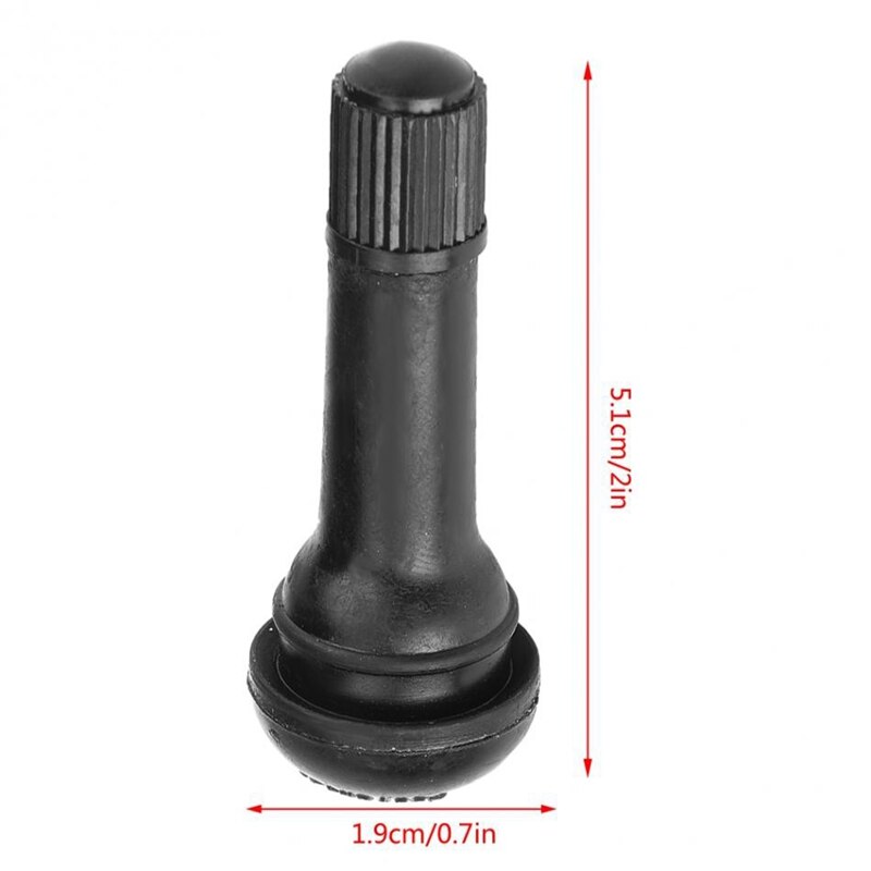 100Pcs Snap-On Tire Ventiel Met Ventiel Voor Algemene Vervanging Rubber Legering Voor Auto 'S En Motorfietsen