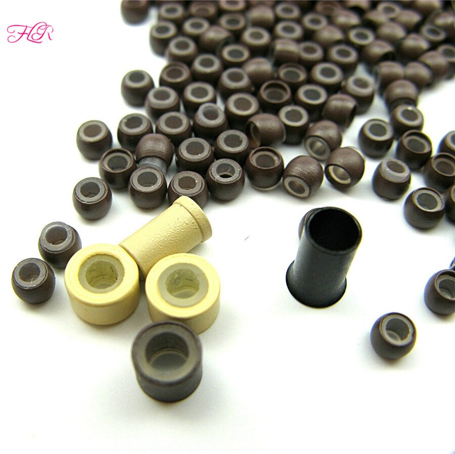 2000units Silicone Nano Ring Multi Color Nano Beads With Silicone Line For Nano TIp Hair Hair Extension Tools