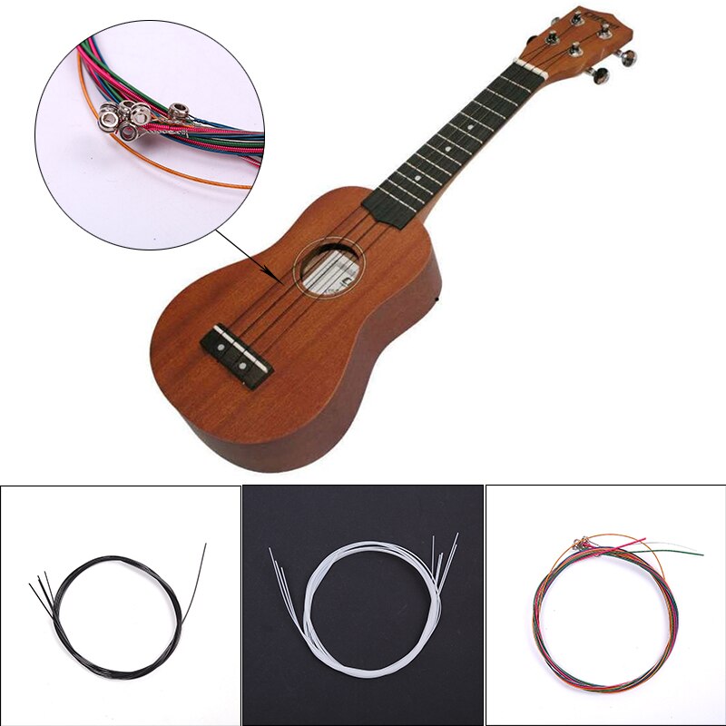 4/6pcs Ukulele Guitar Strings Replacement Parts Ukulele Strings Kit Universal Portable Musical Instrument Accessories