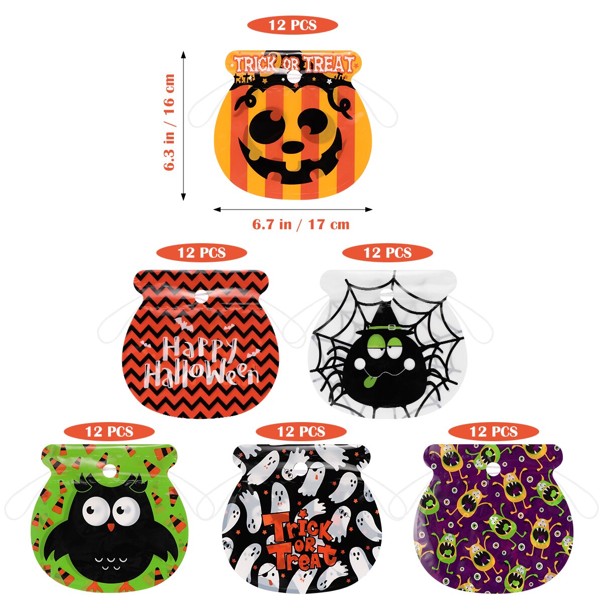 72pcs Halloween Drawstring Bag Children Kids Goody Bags Halloween Candy Bag Bags With Handles Candy Bags Trick Or Treat Bag