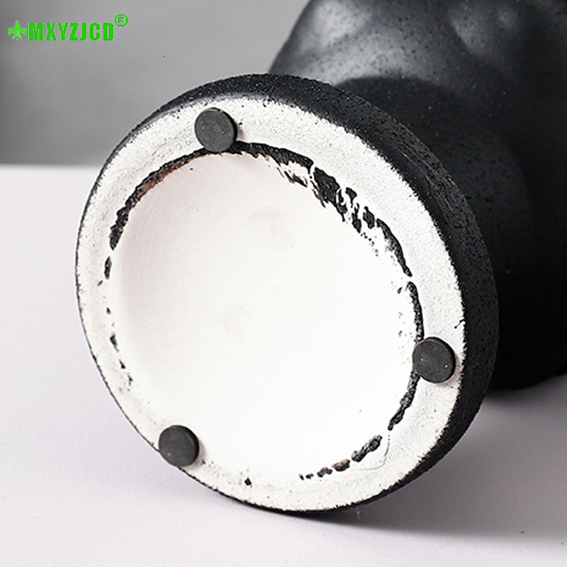 Eight-faced Human Face Ceramic Vase Figure Sculpture Crafts Desktop Flower Arrangement Container Head Portrait Home Decoration