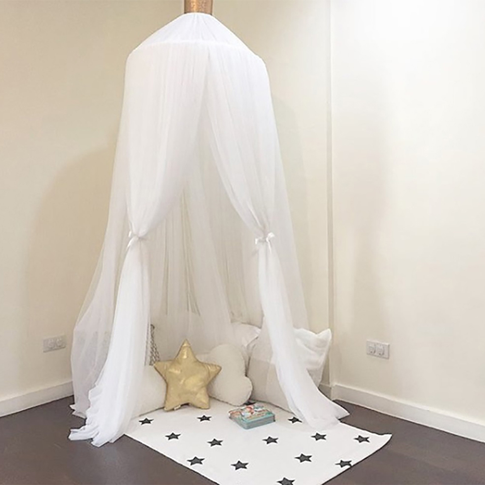 Moustiquaire ronde d'été pour lit d'enfants | Couverture de lit en forme de moustiquaire, couverture de lit, auvent, pour enfants, pépinière