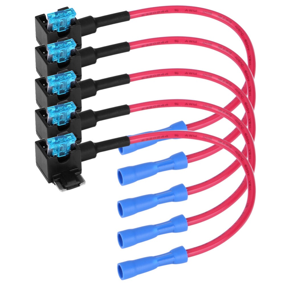 Adaptateur de robinet 12v | Mini porte-fusible pour voiture 5 pièces, accessoires de voiture, Circuit automobile, boîtier de fusibles 12v, adaptateur de Micro-Circuit, jeu de fusibles