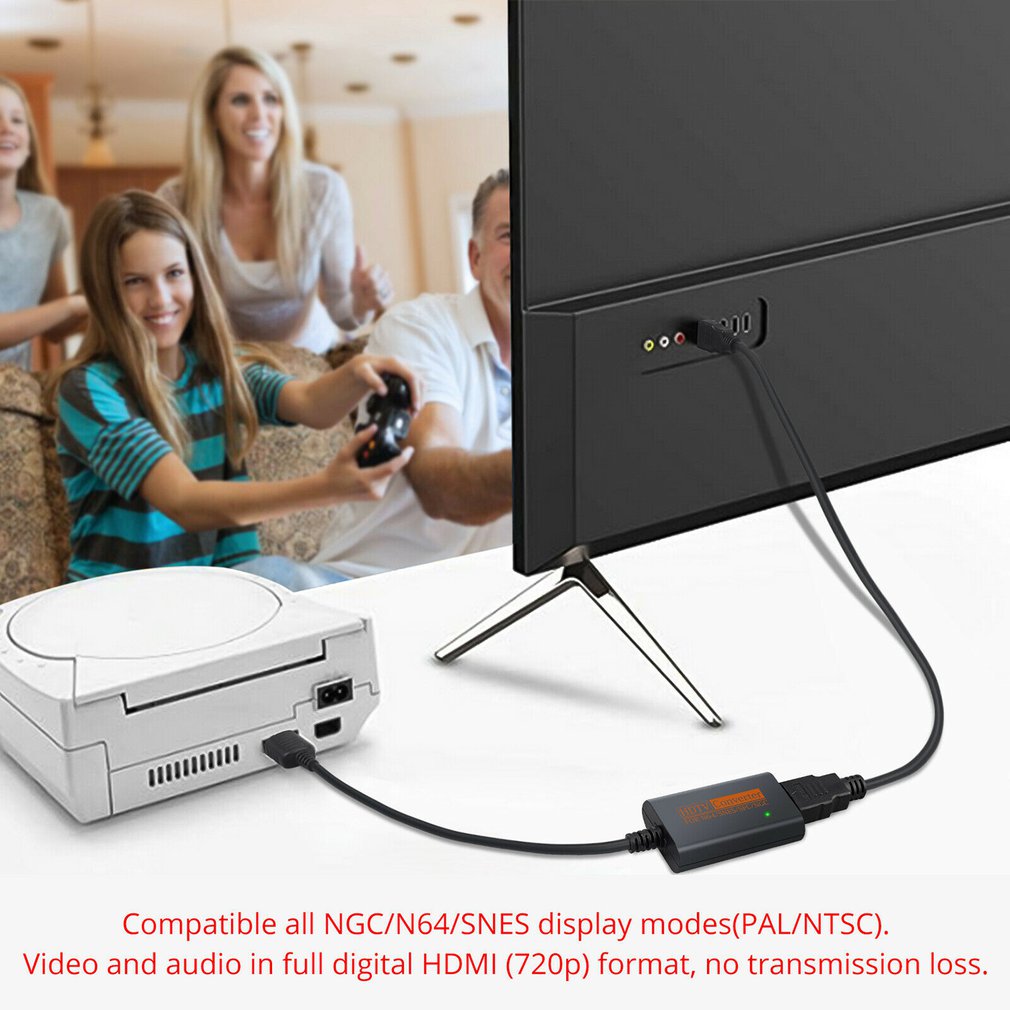 Adaptateur de convertisseur compatible NGC/SNES/N64 vers HDMI, pour nintendo 64, pour GameCube Plug And Play, câble numérique complet