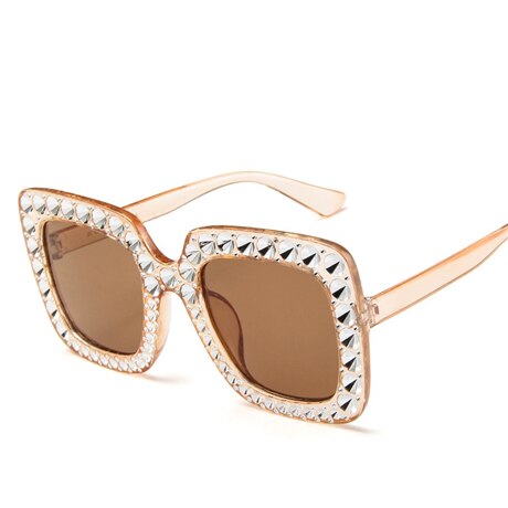 Shining Diamond Sunglasses Women Brand Flash Square Shades Female Mirror Sun Glasses Oculos Lunette: 3