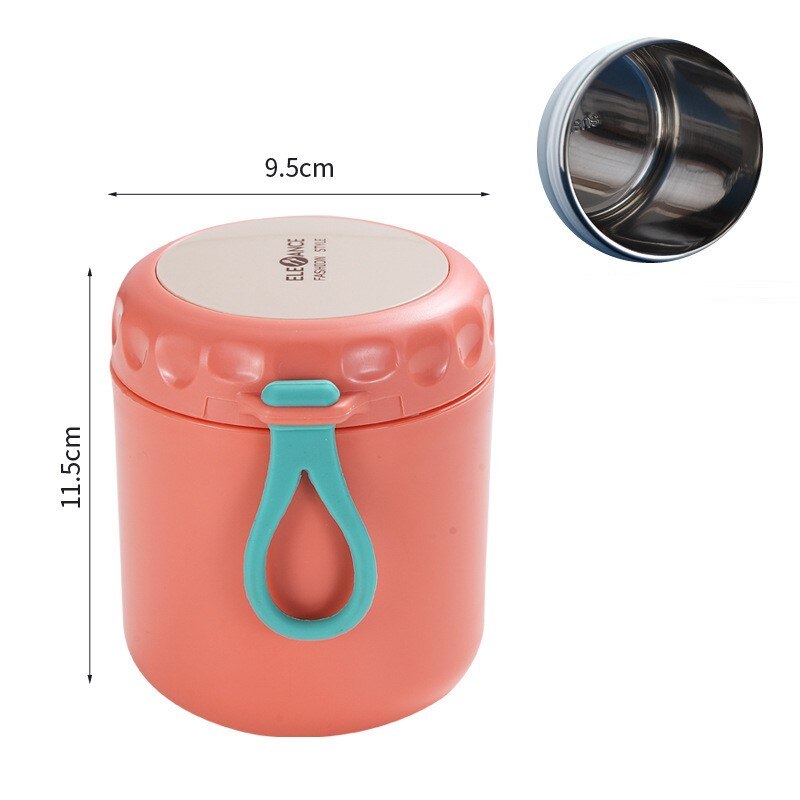 1 pcs Portable Stainless Steel Soup Cup Breakfast Porridge Soup Pot Work Lunch Box Portable Water Cup Vacuum Flasks