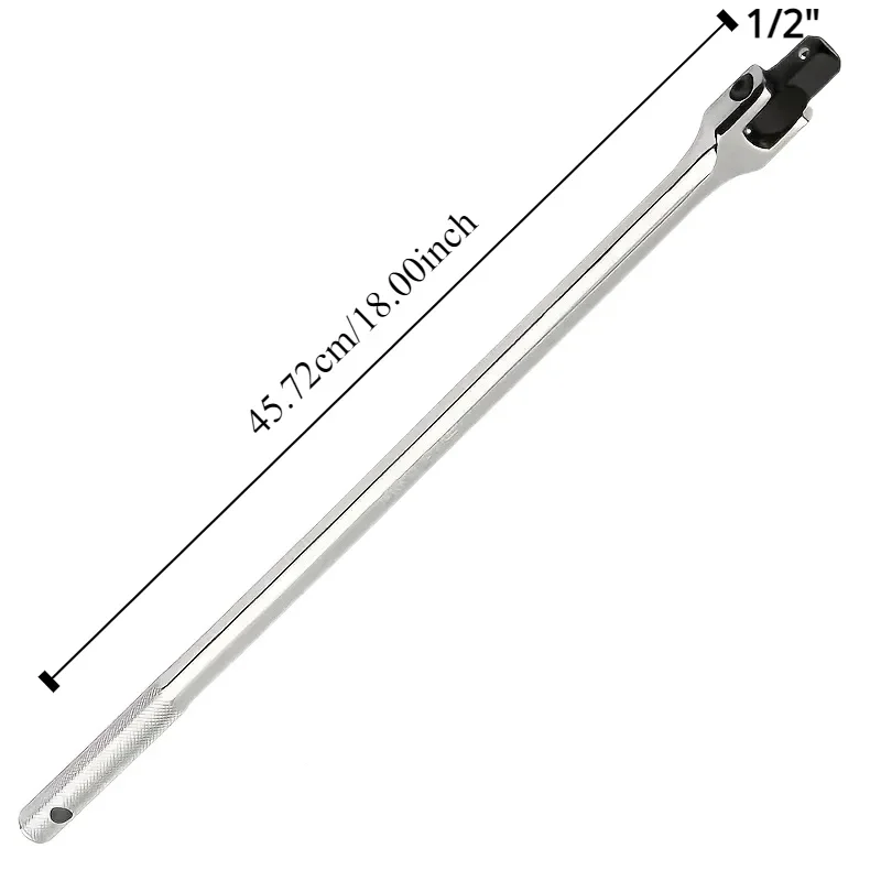 Llave de varilla F de 1/2 pulgadas, llave dinamométrica de 10/12/15/18 pulgadas, barra de fuerza larga, cabezal de actividad, palanca fuerte, herramienta de reparación de mango de dirección: Verde