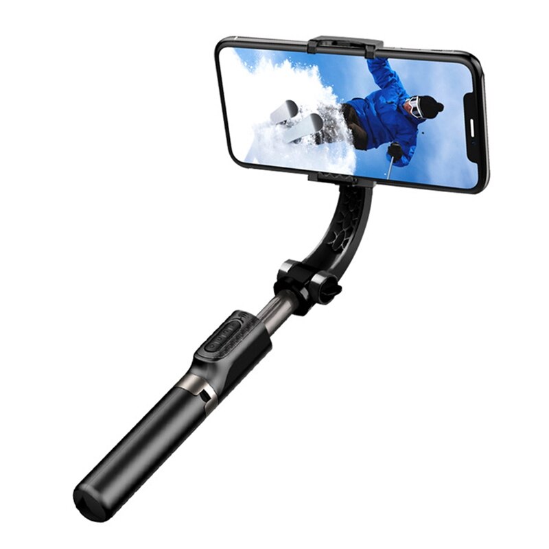 Verwacklungsfreier selfie-stick für smartphones mit 360 °-drehung, faltbarem stabilisator und faltbarem stativ