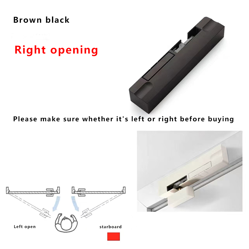 Door Damping Buffer Wooden Door Flat Outward Opening Invisible Door Home Closing Silent Hydraulic Door Closer Anti-pinch: Brown