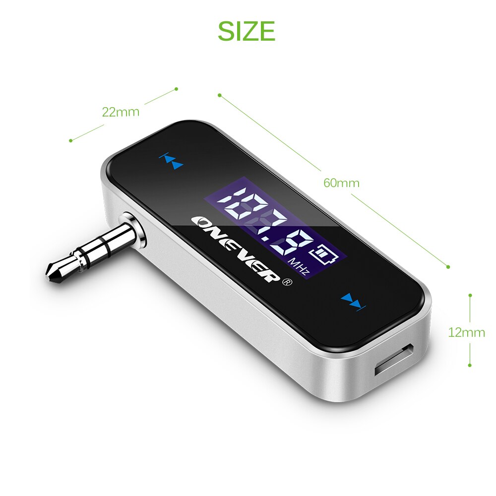 TiOODRE-Mini transmisor FM inalámbrico para coche, reproductor de música MP3, 3,5mm, para iPhone 4, 5, 6, 6S Plus, Samsung, iPad