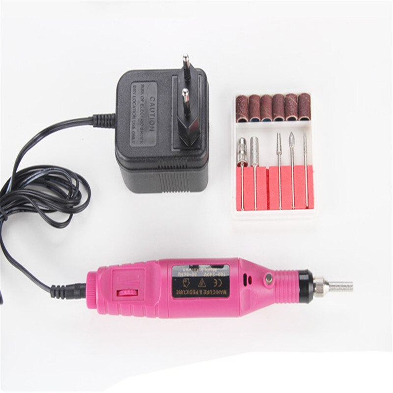 Perceuse électrique professionnelle manucure Machine perceuse à ongles stylo pédicure fichier polonais forme outil soins des pieds produit 1 ensemble 6bits