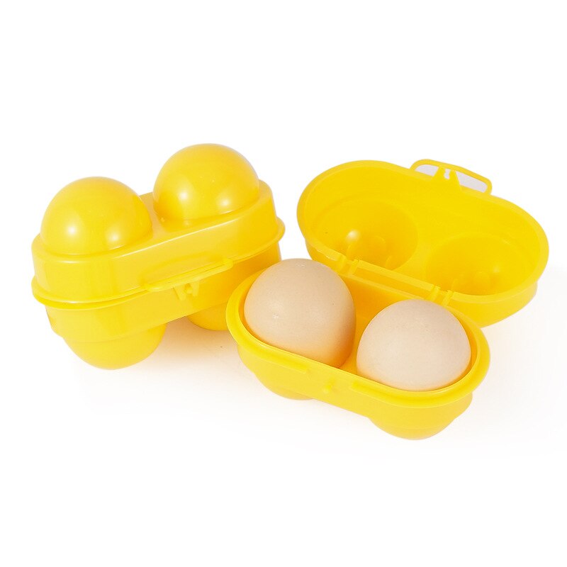 2 gitter æg opbevaringsboks bærbar håndholdt udendørs camping picnic æggeboks køkken køleskab æggeholder container organizer taske