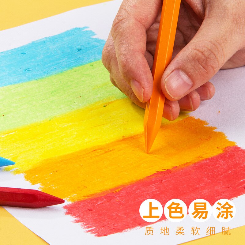 24 Color Erasable Crayons Children's Crayon Graffiti Painting Wax Crayon Art Drawing Set Crayon Brush Stationery for Students