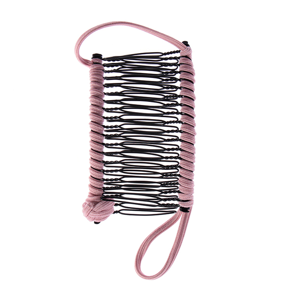 1PC Vintage Unisex Lazy Banana Combs Stretchable Metal Hairclip Head Massage Stretchable Comb Hair Styling Tool Acces