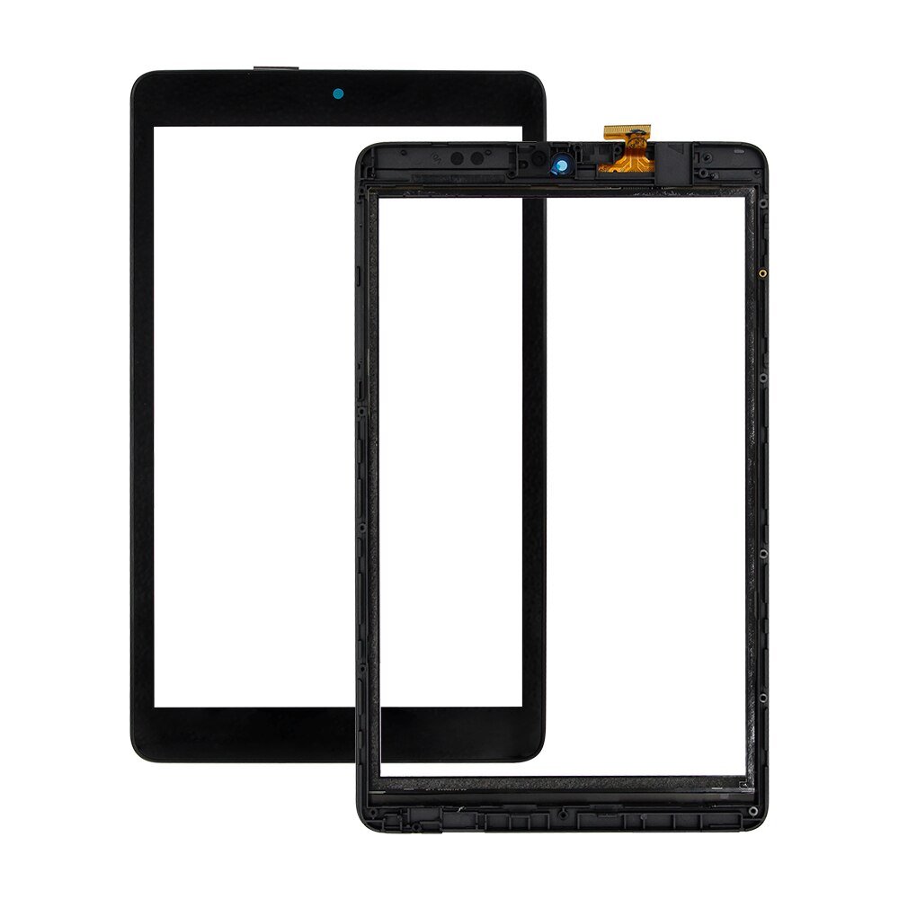 For Alcatel 3T 8.0 9027W 9027 LCD Display Touch Screen Digitizer Glass Sensor Assembly + Frame