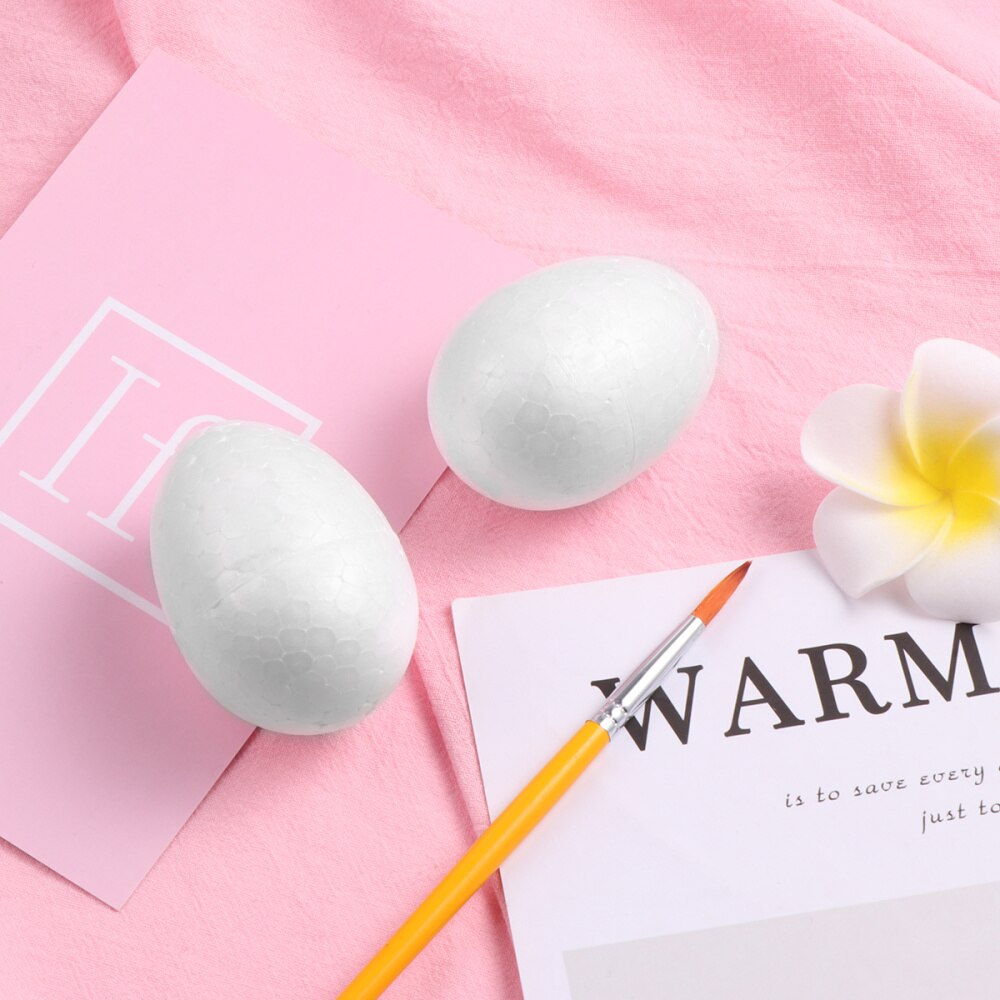 50PCS 6cm Natural White Eggs DIY Easter Egg Craft Balls Decoration
