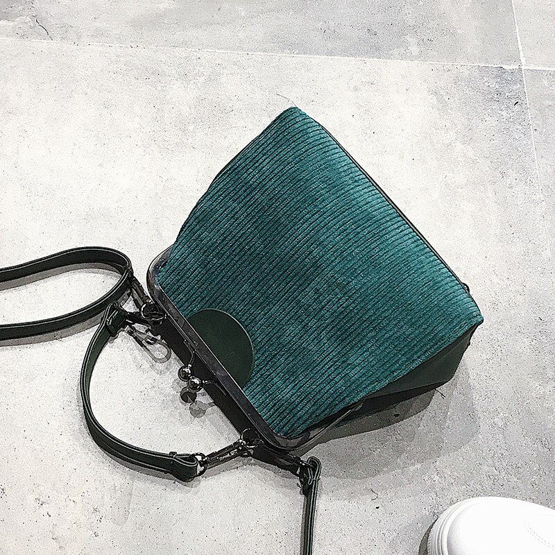 Kleine clutch handtassen gestreepte corduroy dames messenger bags merk retro schelp handtas kleine schoudertas  kl527