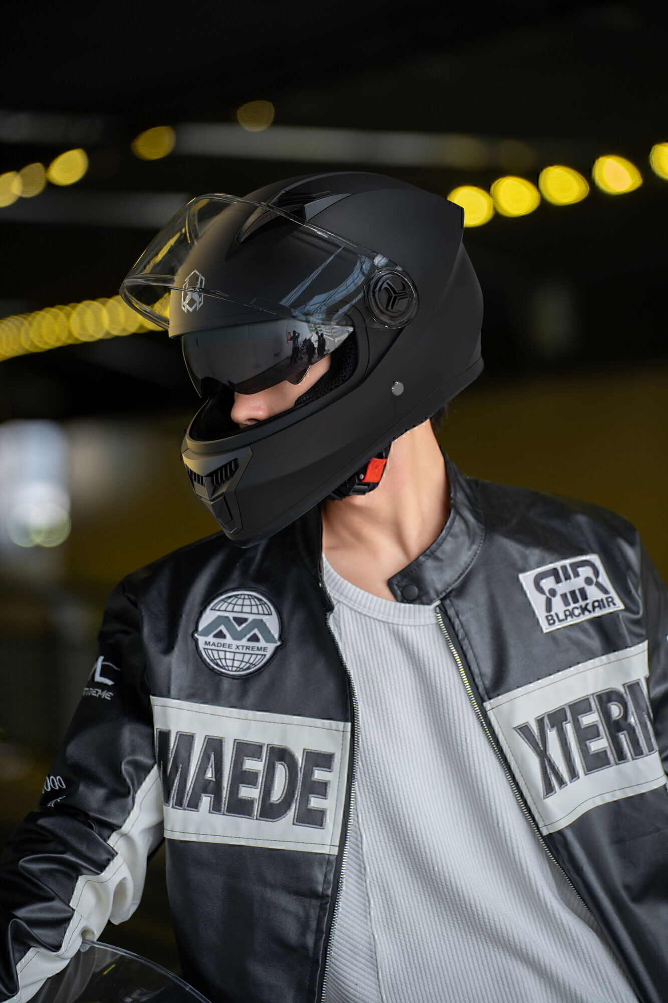 Dubbelvizier Motorhelm Racehelmen Veiligheid Unisex Motorfiets Sporthelm Full Face Winter Warm Met