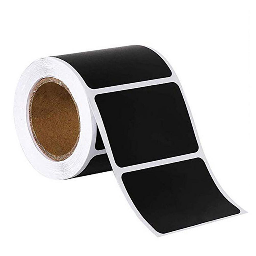 Pegatina de pizarra borrable, organizador de tarros de cocina, etiquetas, pizarra de tiza, pizarra negra: A 300pcs